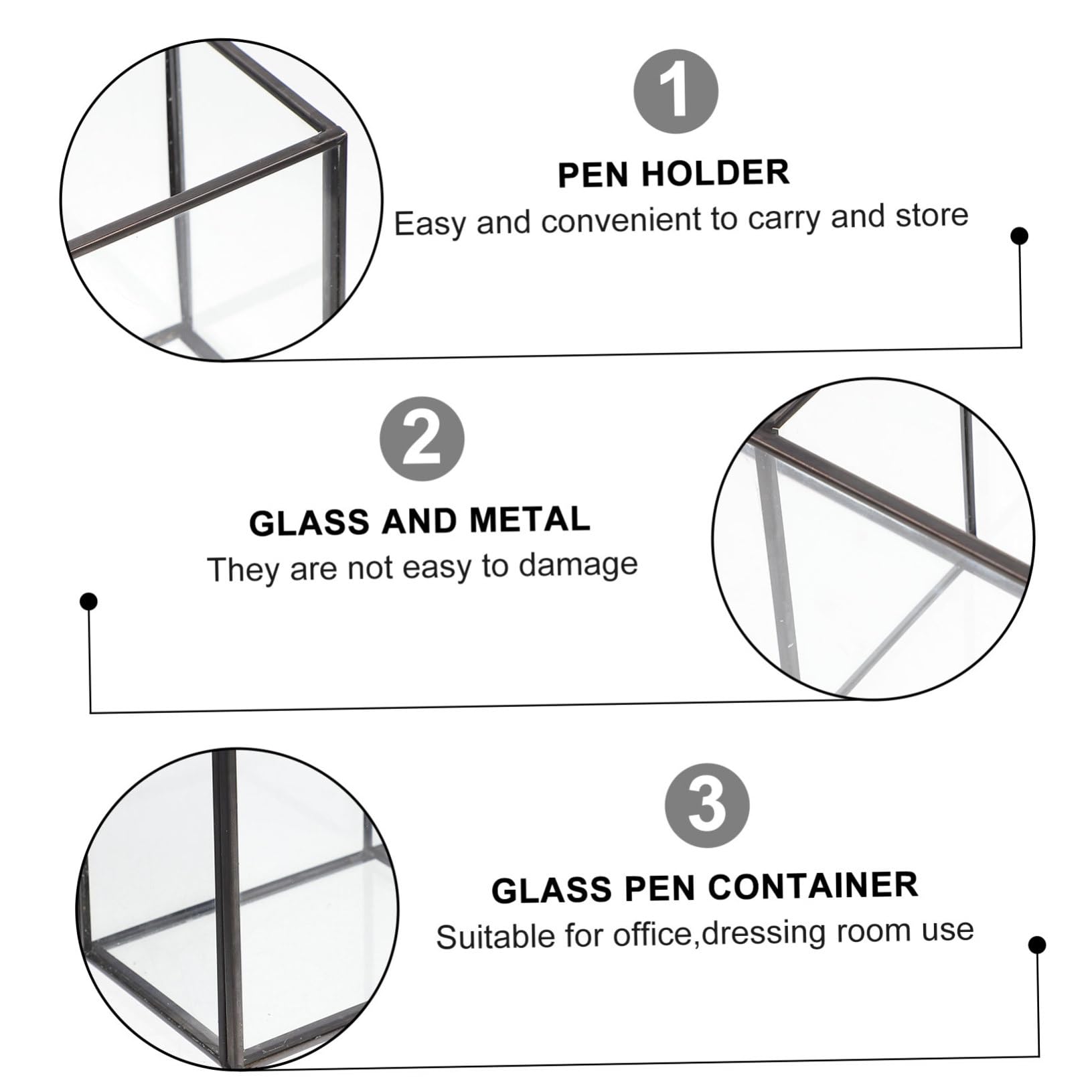 Boîte de Rangement pour Cosmétiques et Bijoux Verre et Laiton Compartiments Doubles pour Bureau et Coiffeuse Organisateur Pratique pour Petits Objets