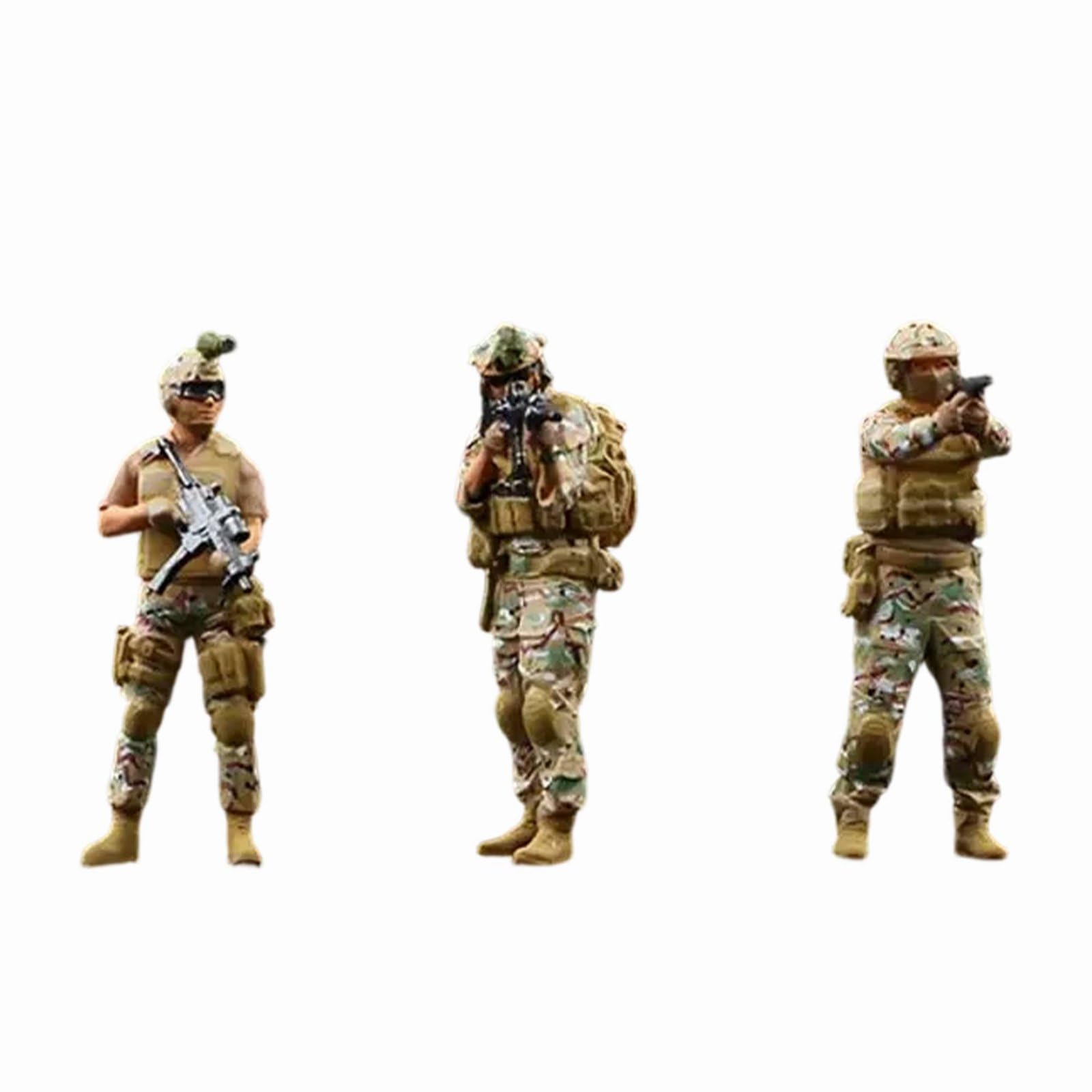 Figuras Militares de Resina Muy Detallado Militares Tácticos Miniatura Poses Realistas Militar Miniatura para Maqueta