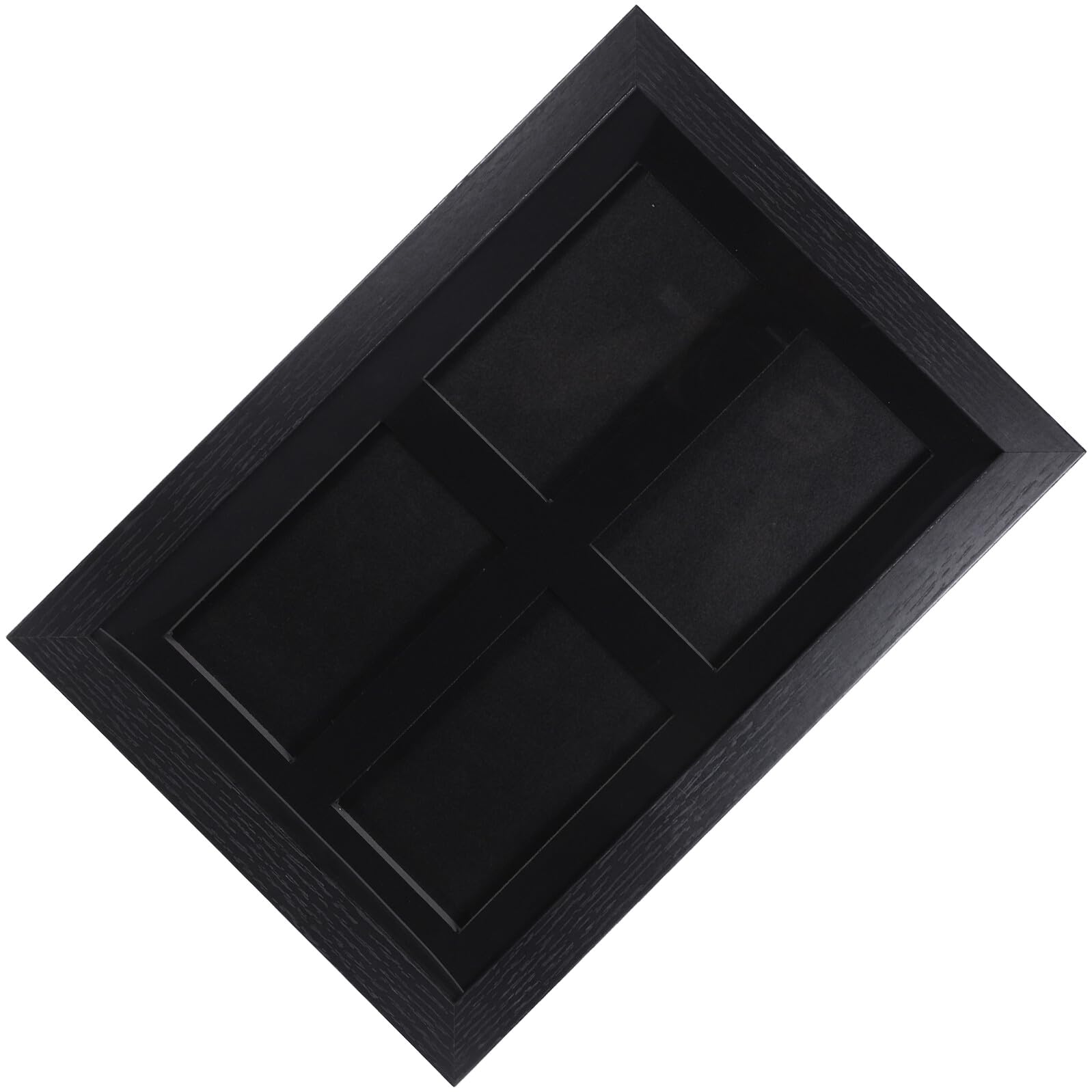 Expositor Negro Coleccionables Ranuras Marco de 4 Tarjetas