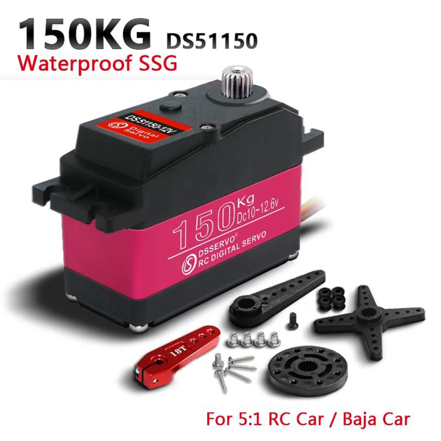 Amazon.com: ZOSKAY 150Kg Servo Steel Gear Large Torque servo for 1
