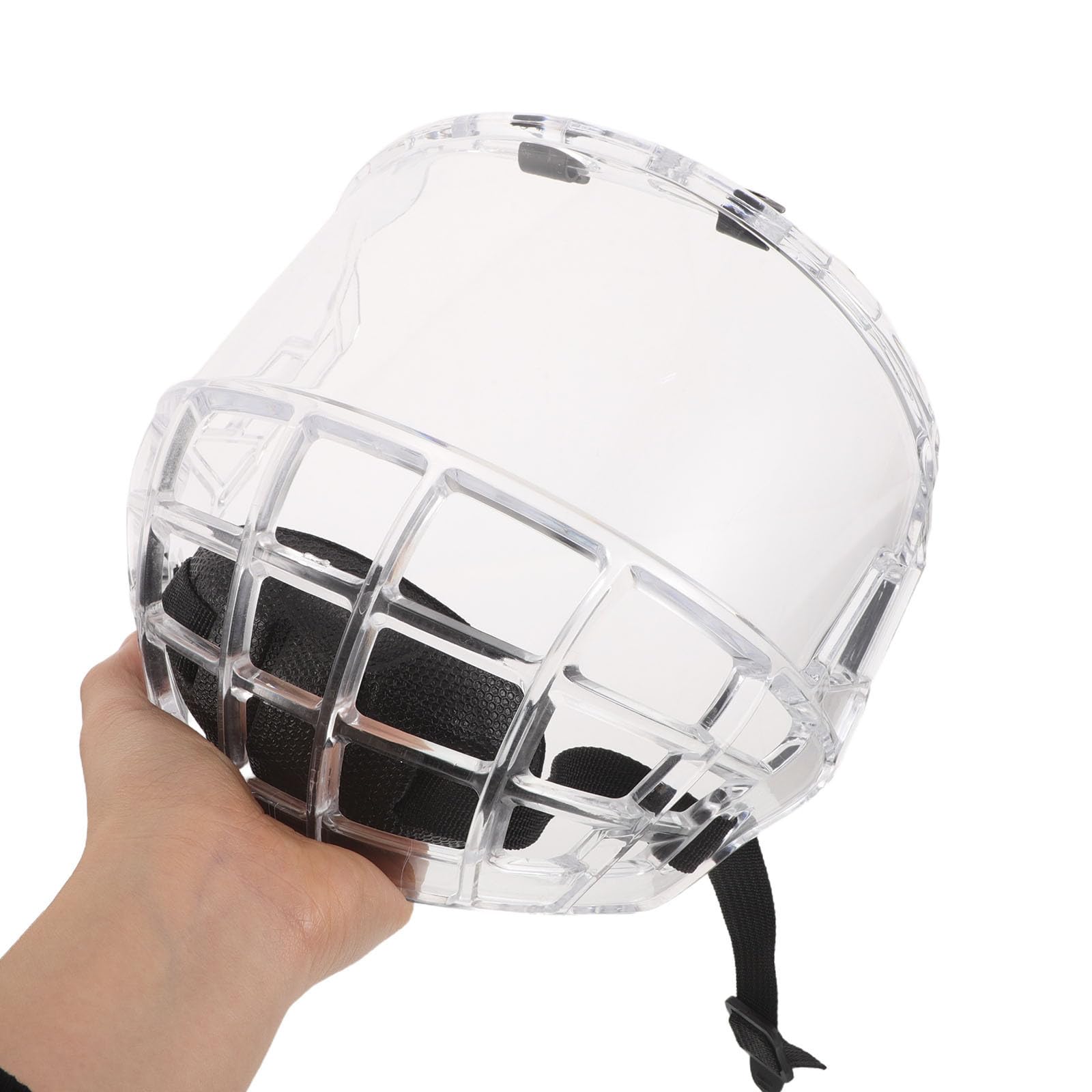 Visera para Protección de Casco Transparente Hockey Hielo para Diseño Ligero y Fácil de Limpiar, Material PC Resistente Segura para Adulto Juvenil