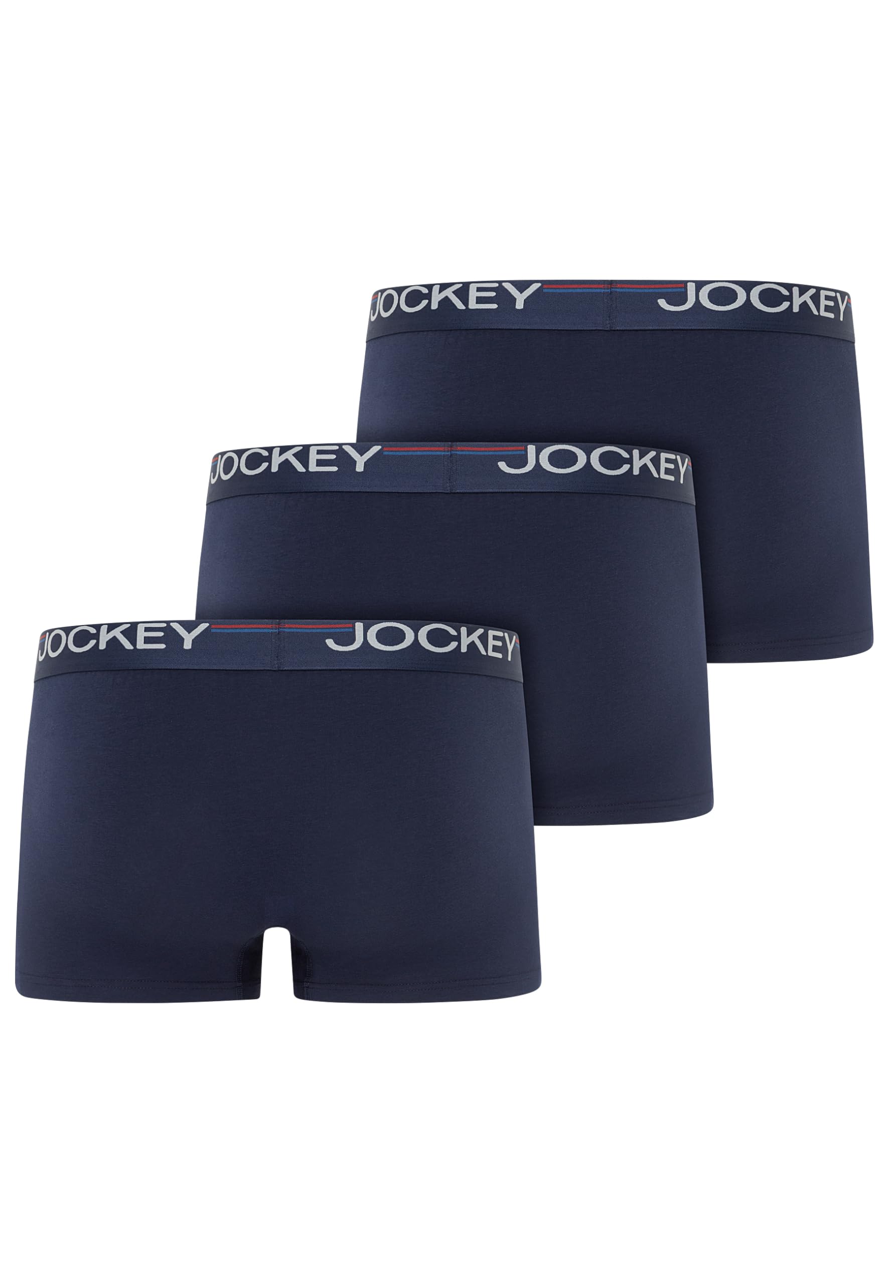 Jockey Herren Cotton Stretch Comfort Trunk - 3 Pack