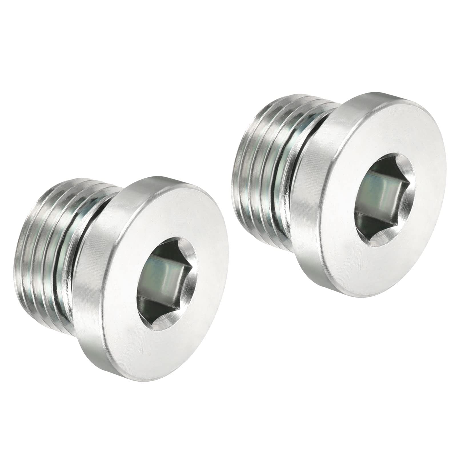 Amazon.co.jp: PATIKIL G1/2 内部六角頭パイプ継手プラグ 2個 オスネジ