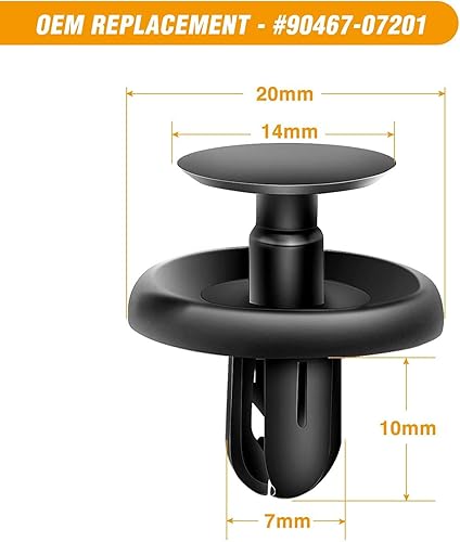 Miniatura 3 de GOOACC GRC-32 - 100 piezas de 100 piezas de retenedores tipo para Lexus Toyota Body, clips de protección contra salpicaduras 90467-07201 de