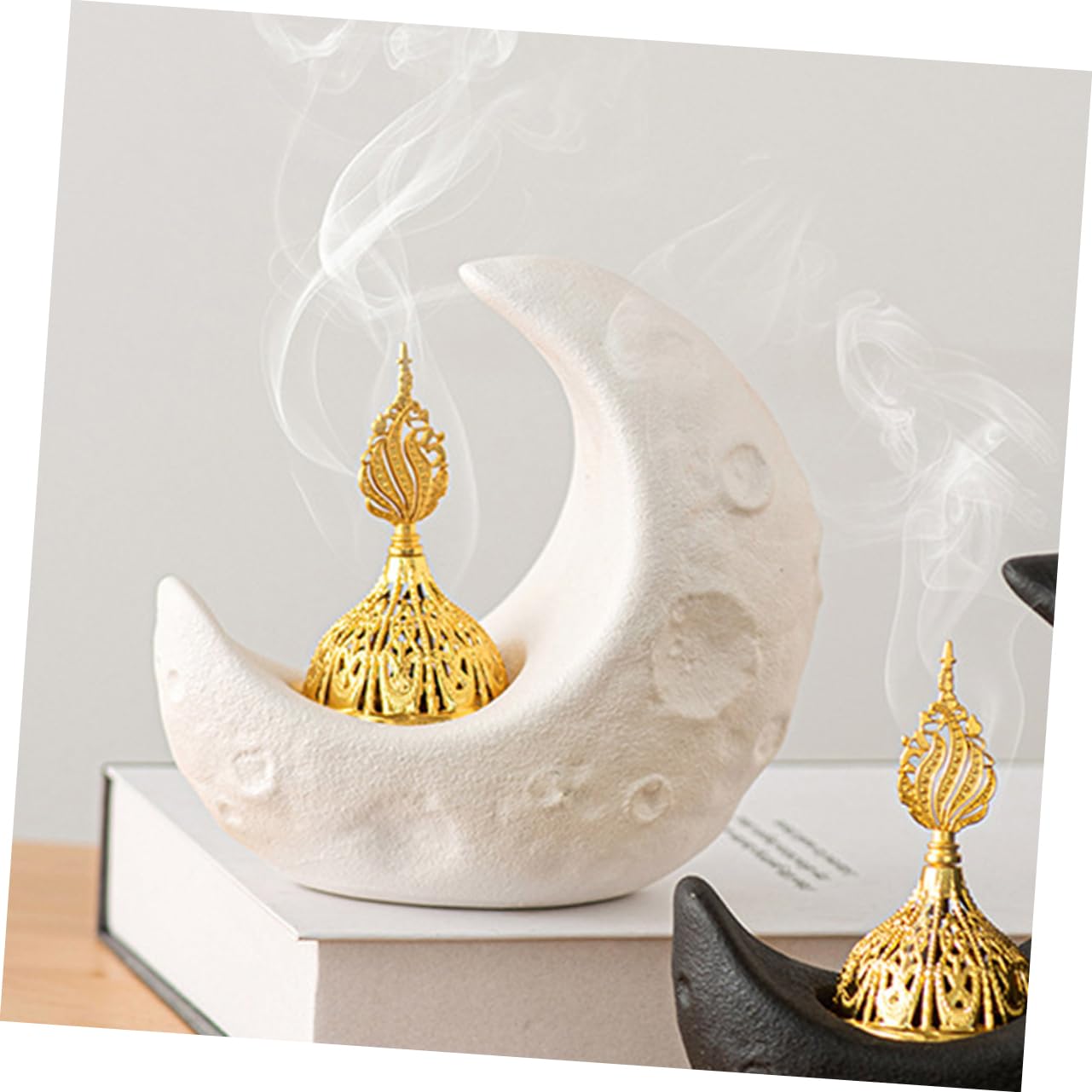 MAGICLULU 4stücke Räuchergefäß Mondform Aus Vielseitiger Weihrauchbrenner Für Aromatherapie Dekoration Und Festlichkeiten Für Zuhause Und Büro