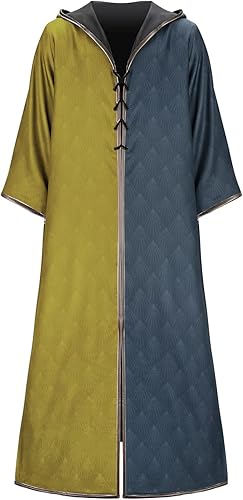 Miniatura 1 de Disfraz escolar de mago con capucha, capa para adultos, hombres, mago mágico, Halloween, cosplay, disfraz de bruja