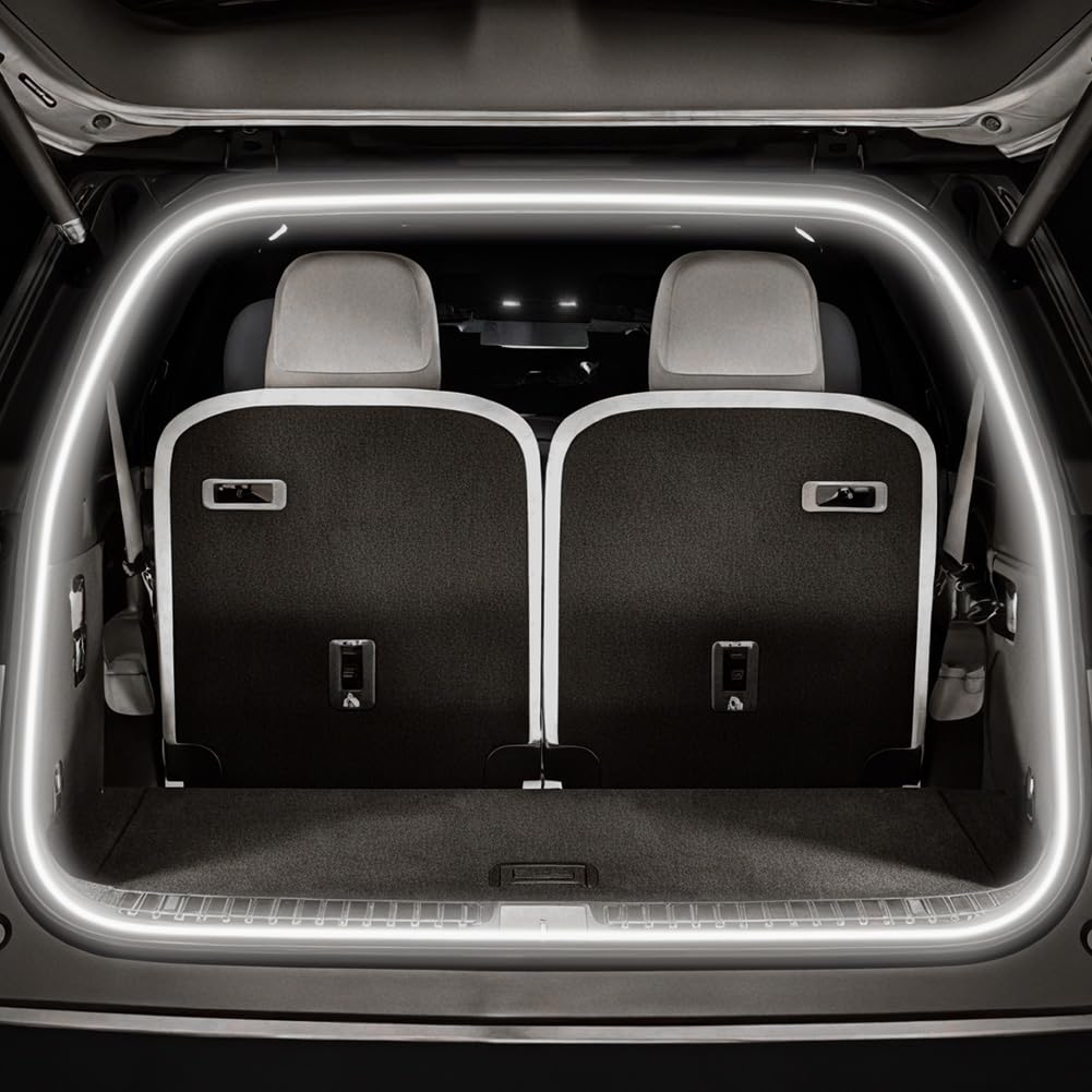 vsshe Auto Kofferraum Lichtstreifen, Car Trunk Light Strip, Kofferraumbeleuchtung Led, Automatischer Sensor Tail Box Led Strip Lights für Auto Kofferraum Innenbeleuchtung Dekoration (Weißes, 2M)