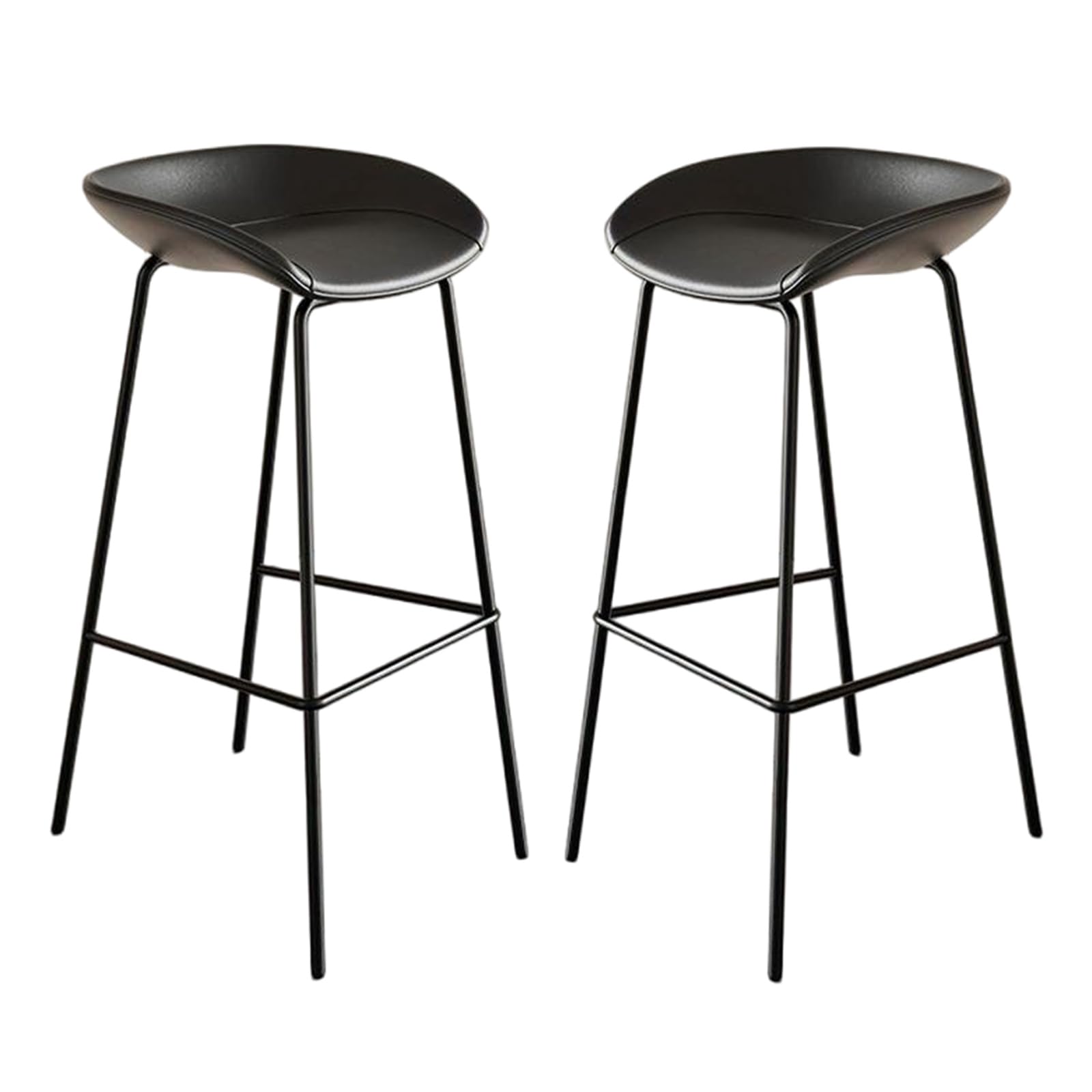 Tabourets de bar design noir pour îlot de cuisine et salon contemporain JATIBOSH