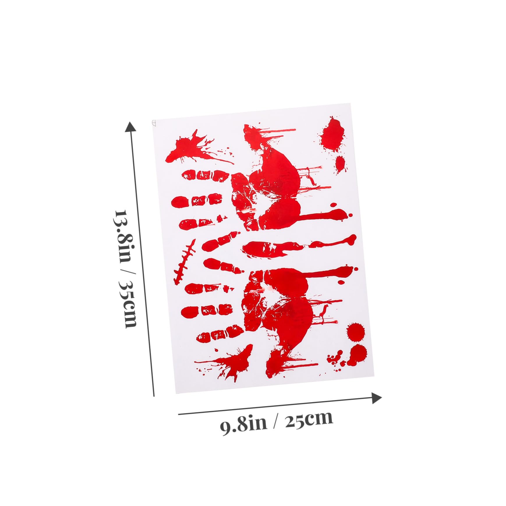 Cabilock 70 Hojas Víspera De Todos Pegatinas Sangriento Pegatinas Puerta De Terror Pegatinas Festival Decorativo Pegatinas Ventana Espeluznante Huella De Mano Material De PVC