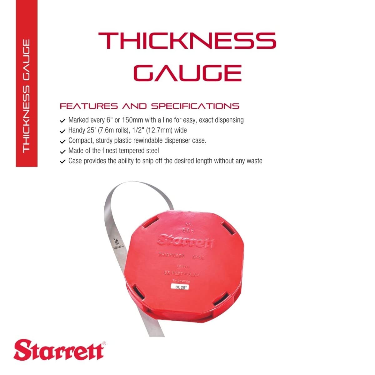 Starrett 666-2 1/2 rolka do dozownika, długość 65 cm
