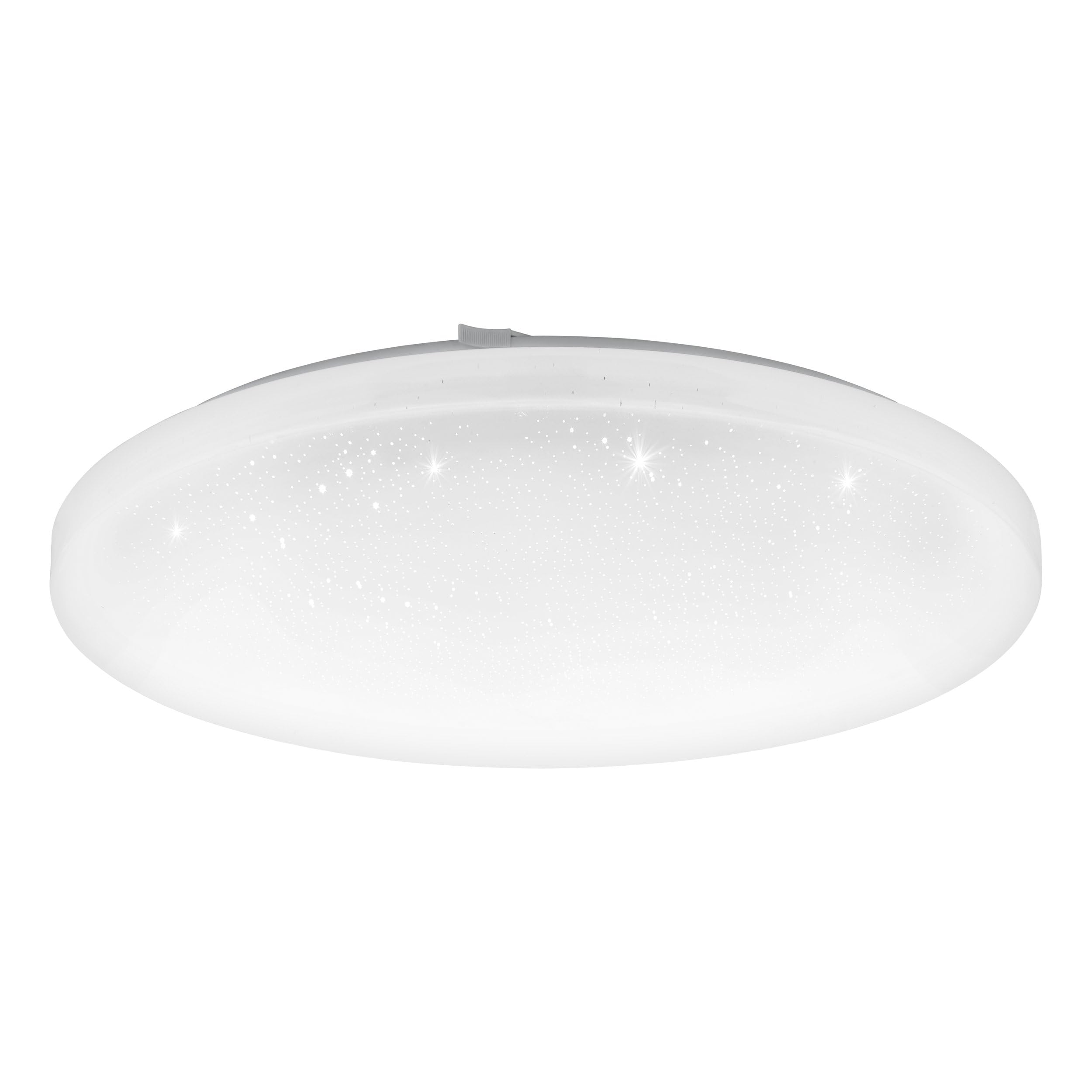 EGLO LED Deckenlampe Frania-S, 1 flammige Deckenleuchte mit Sternenhimmel-Effekt, Material: Stahl, Kunststoff, Farbe: Weiß, Ø: 43 cm