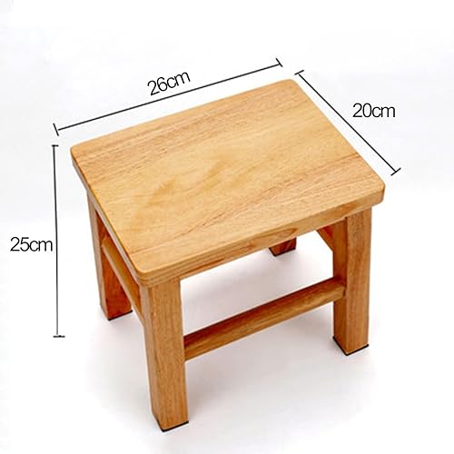 Miniatura 2 de XJHOME Taburete de madera, taburete de madera maciza, taburete resistente, banco de madera para adultos, soporte de plantas, taburete de pesca para