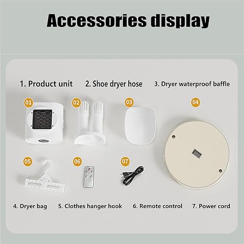 Vista 6 de 3 in 1 Multifunctional Folding Automatic Ironing Machine, Portable Boot Dryer, Heater for Office Clothes Dryer Shoe Dryer Heater for Family