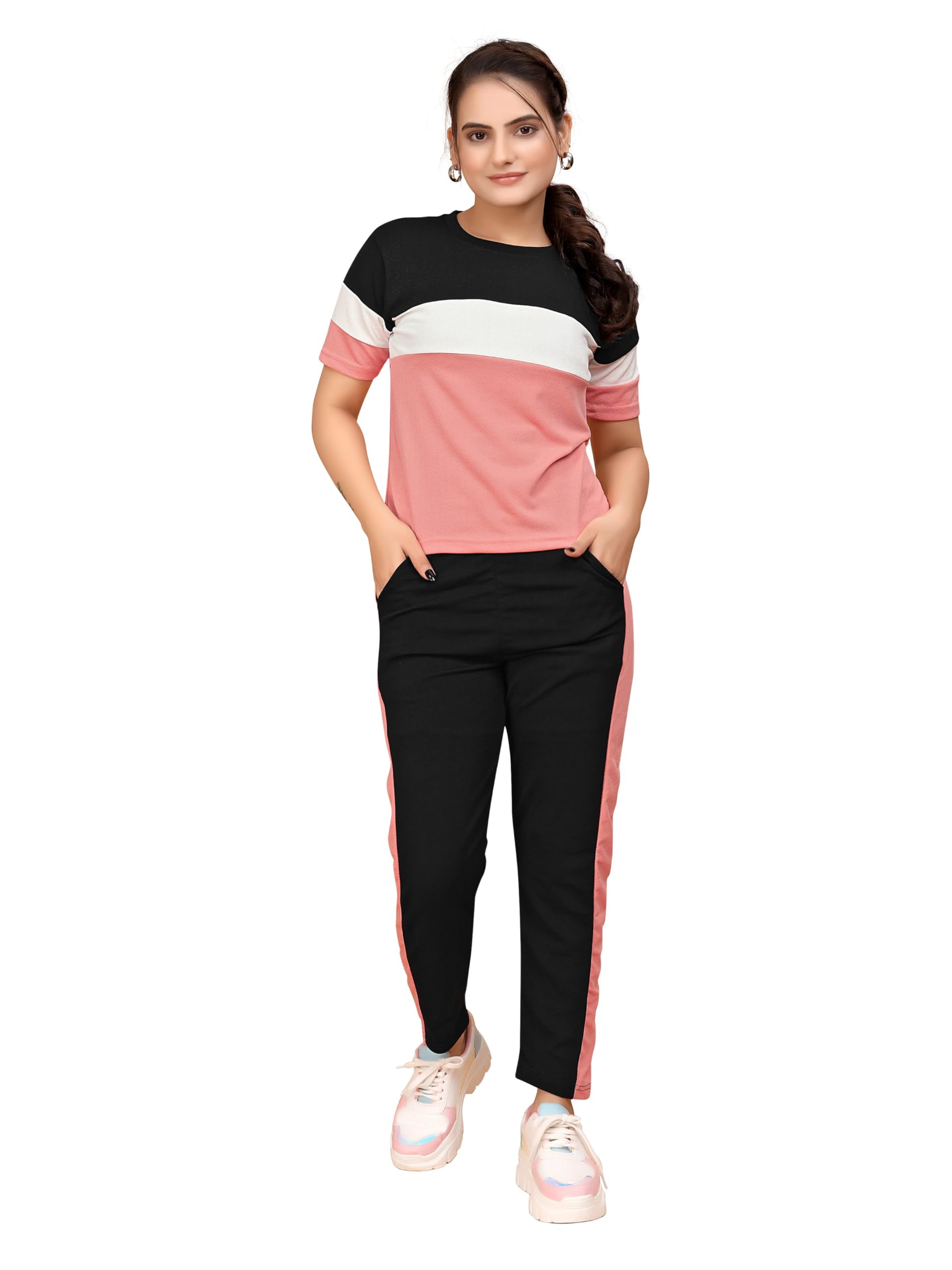 jk creation Women's Ankle-Length Track Suit Set-Polyester Lycra with Comic Graphic Print-picture-11