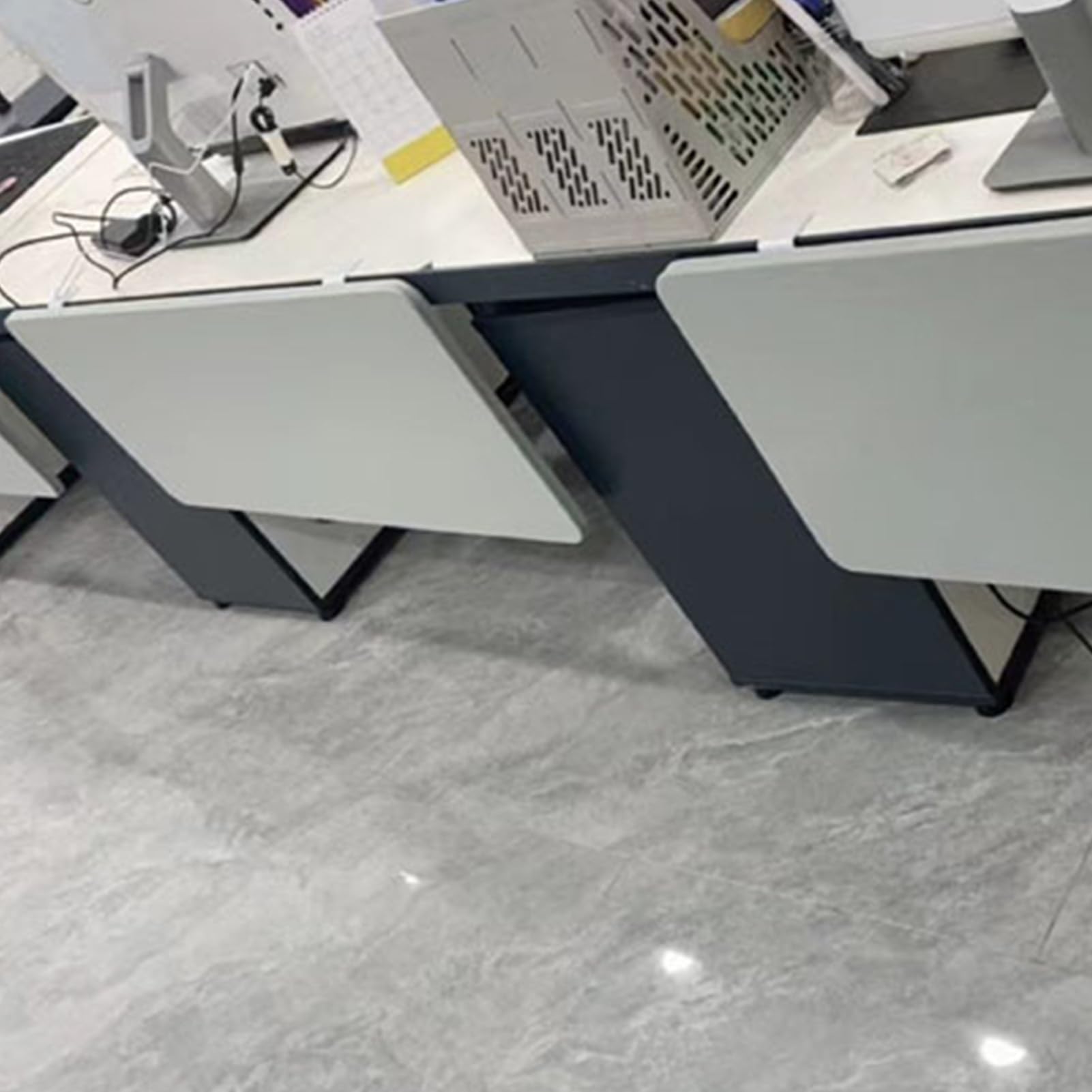 Divisori acustici per scrivania, divisori fonoassorbenti in Pet per cubicoli da Ufficio, postazioni di Lavoro per Studenti, banchi Reception, Neri, 100x40 cm, Set da 3, riduzione del Rumore