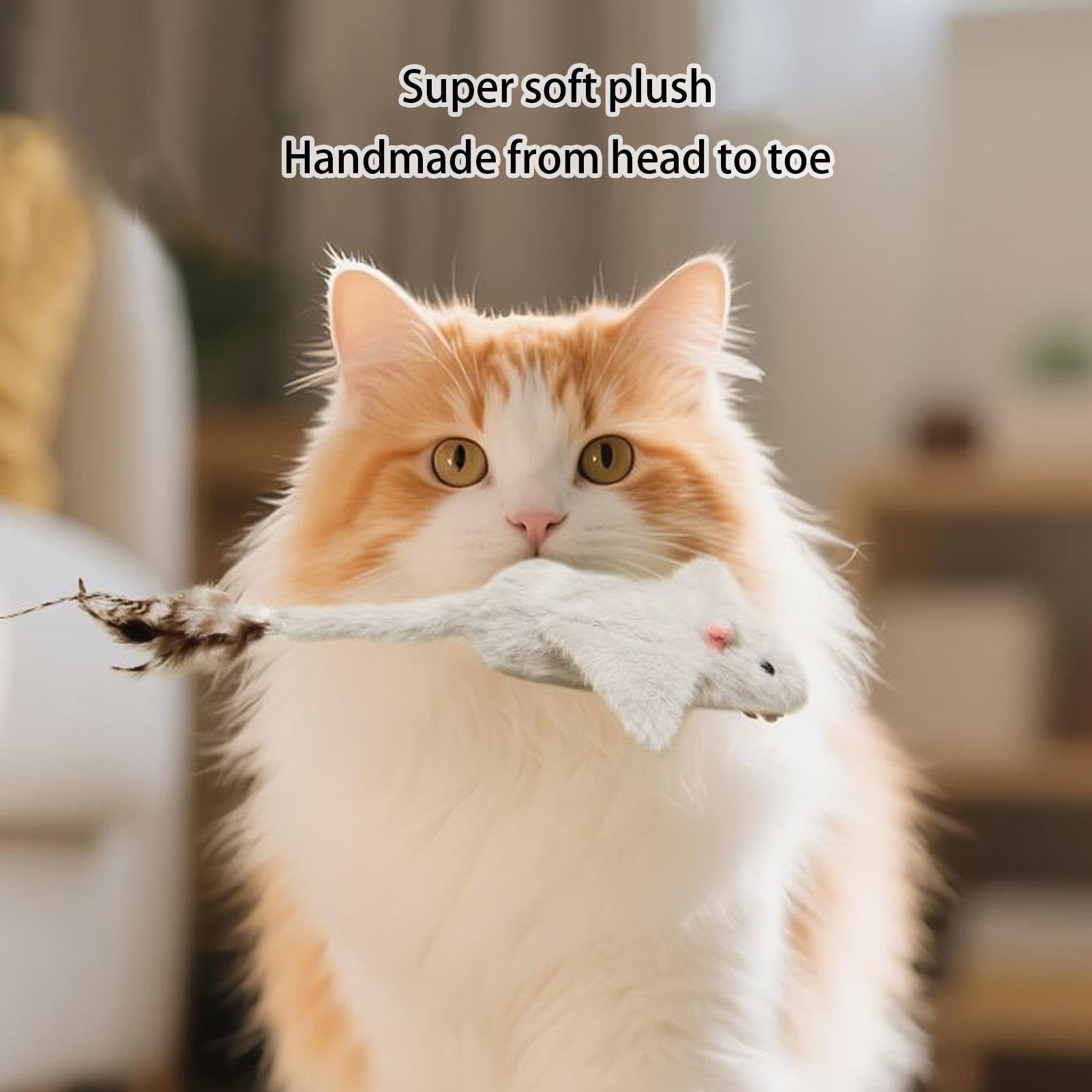 Interaktives Katzenspielzeug, realistischer Tierbegleiter mit Sound