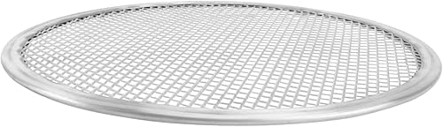 Bandeja de pizza de acero inoxidable de malla de alambre de acero inoxidable Bandeja redonda para hornear pastel de plancha con agujeros, bandeja de