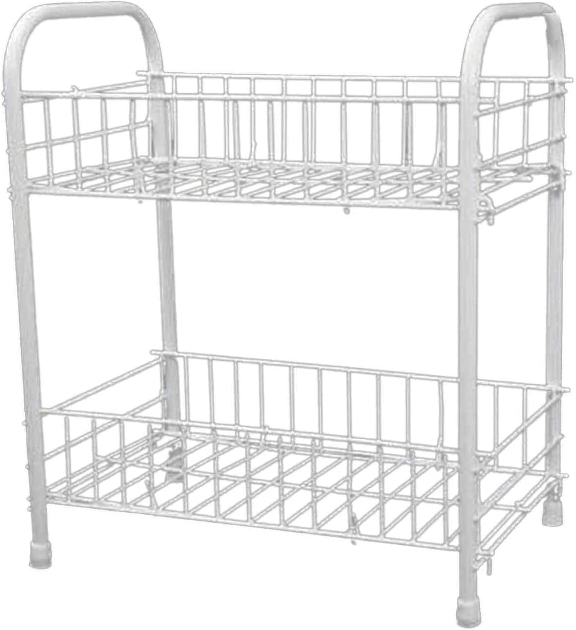 GREY LOOK 2 Tier VEGETABLE RACK -Non Slip Feet, Organise Cabinets, Store Fruits, Vegetables & Snacks