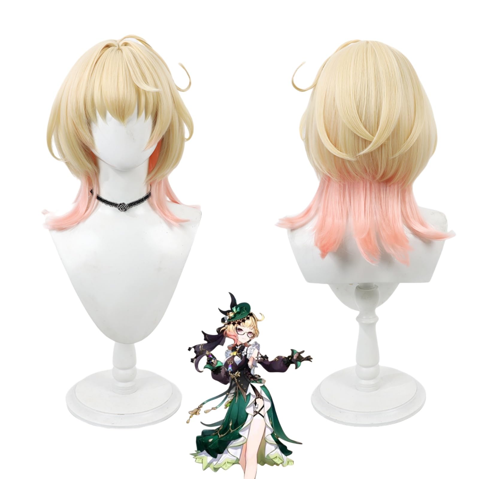 Amazon.co.jp: 原神 エミリエ ウィッグ Emilie コスプレ かつら