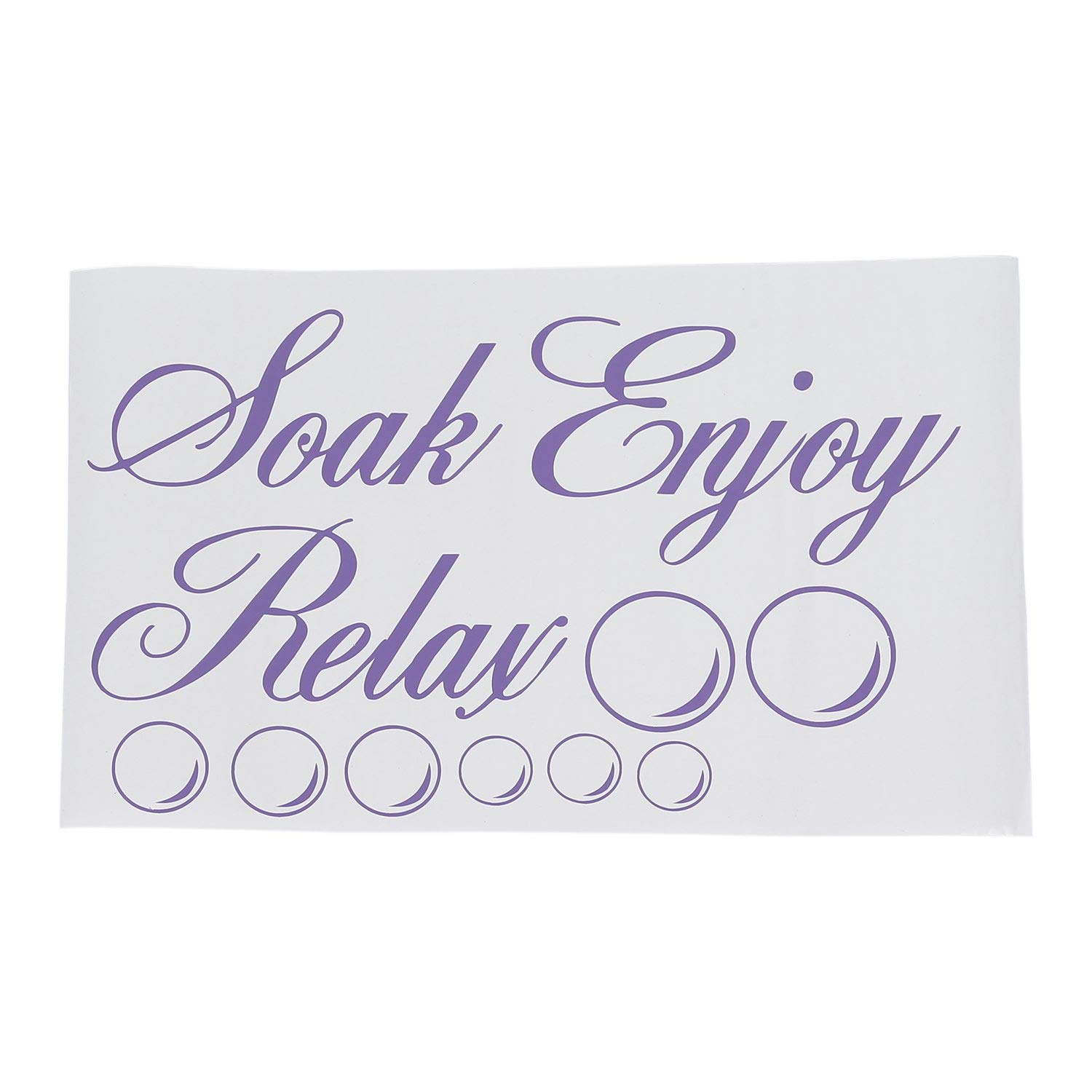 Uniquk SOAK Relax Enjoy Adhesivo de Pared para BaaO CalcomaníA de PVC DecoracióN para el Hogar: Azul