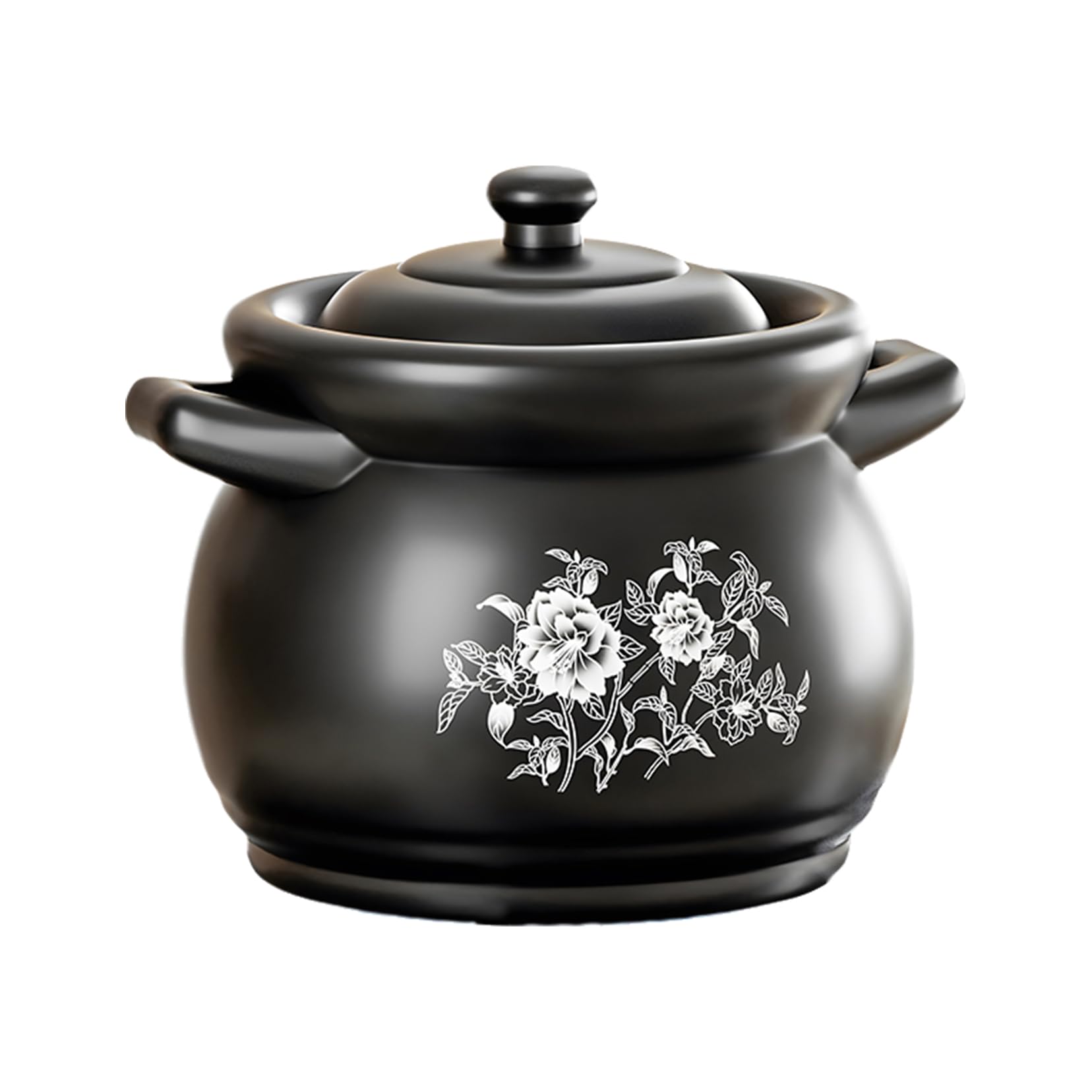 BKHsgDXJ Clay pots for cooking, Casserole Clay Pot With Lid Heat-resistant Ceramic Bowls for Cooking Soup Rice Meat(4.6L)