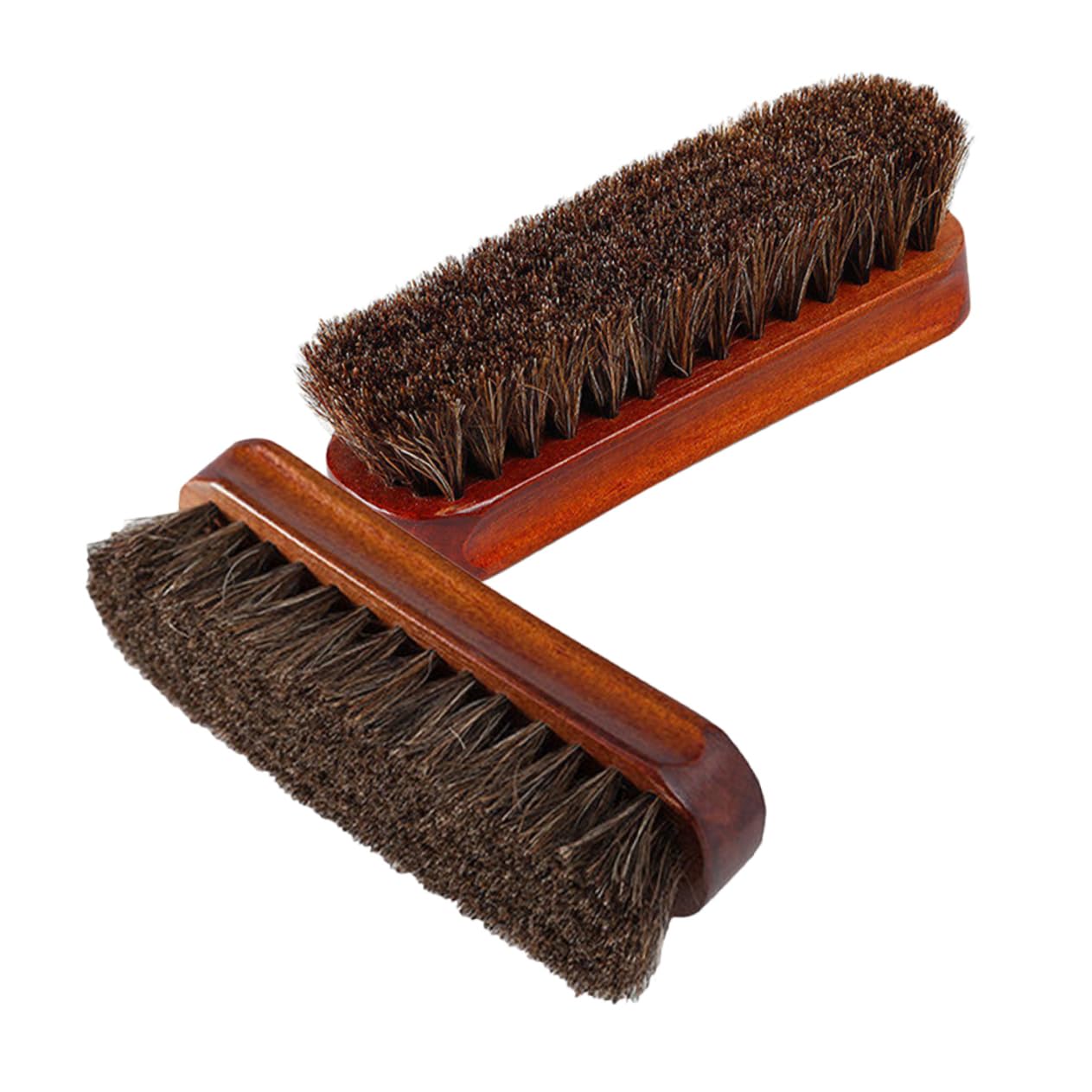 Homoyoyo 4 Set Spazzola Per in Legno Cavallo Polacco Pulitore Per Scarpe Spazzola Per La Pulizia Delle Scarpe Kit Per La Cura Degli Stivali in Pelle Di Legno 2 Pezzi*4