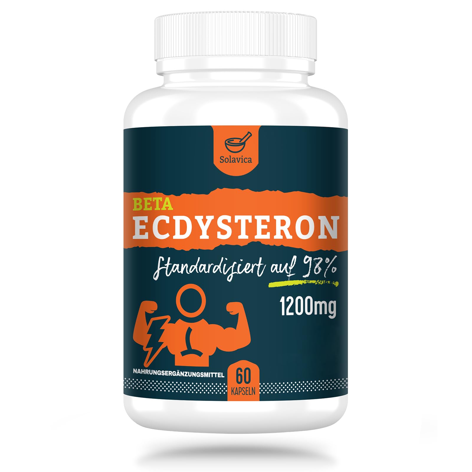 Beta-Ecdysteron Supplement 1200 mg pro Portion - 1-Monats-Vorrat - 98 % Ecdysteron mit höchster Reinheit (60 stück (1er Pack))