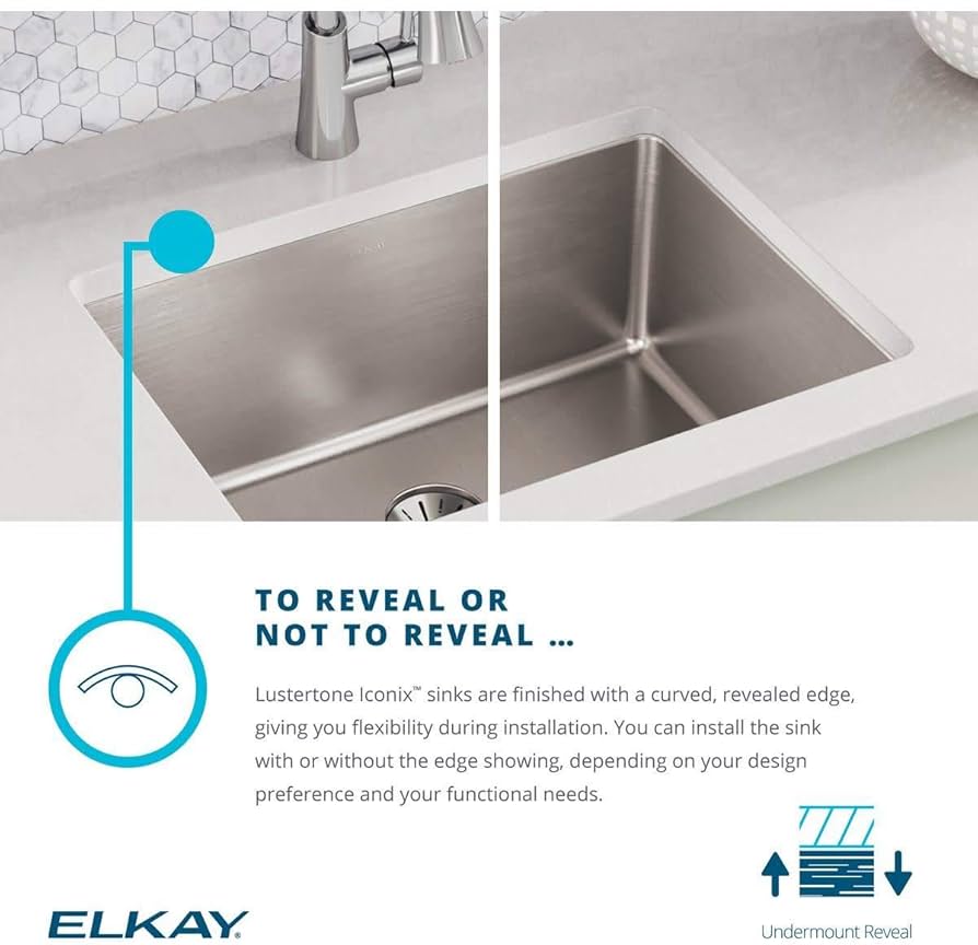 Elkay Lustertone Iconix ELUHH3017TPD Single Bowl Undermount