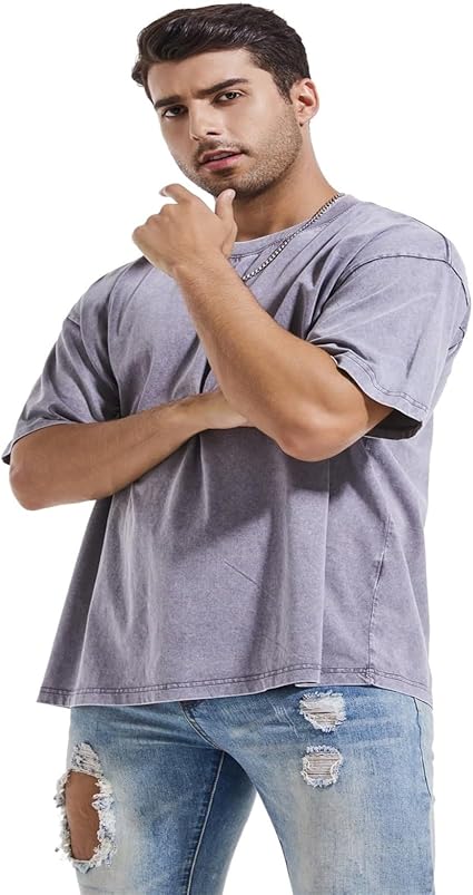 T-shirt Surdimensionné Pour Homme D'été Rétro Tendance Décontracté Confortable Sommeil, Blanc, XXL