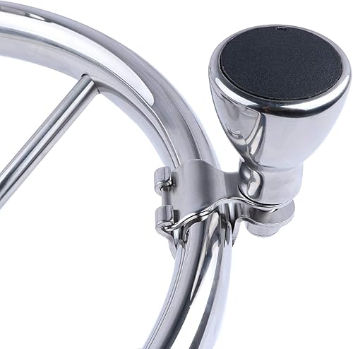 Miniatura 1 de AISI 316 Perilla de volante de barco de acero inoxidable para maniobras deportivas marinas Konb perilla giratoria de volante volante perilla suicida