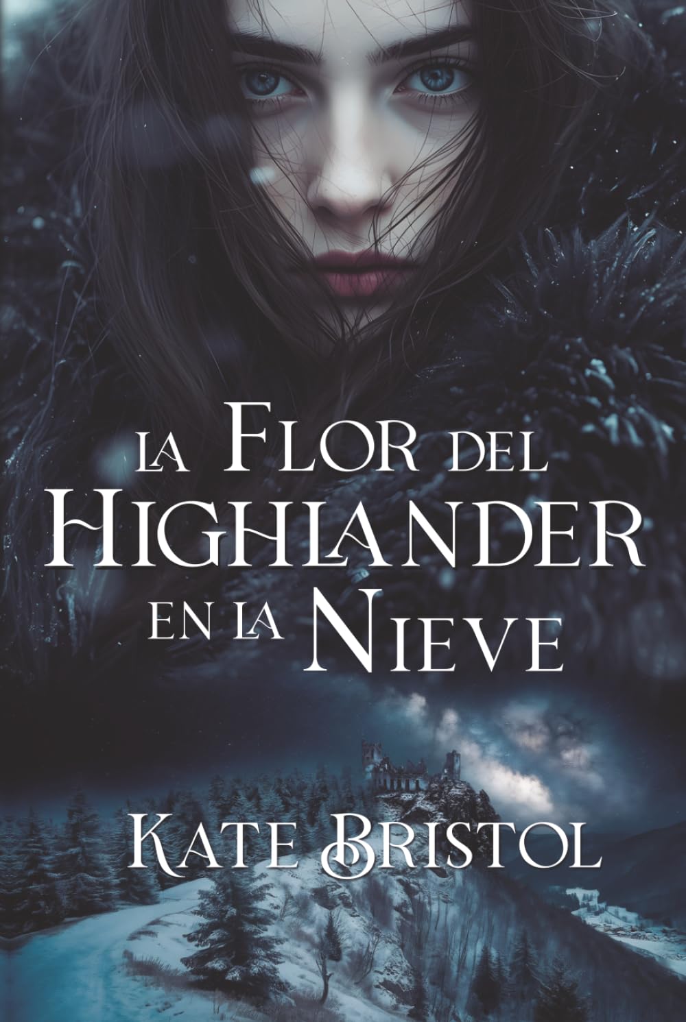 La flor del highlander en la nieve