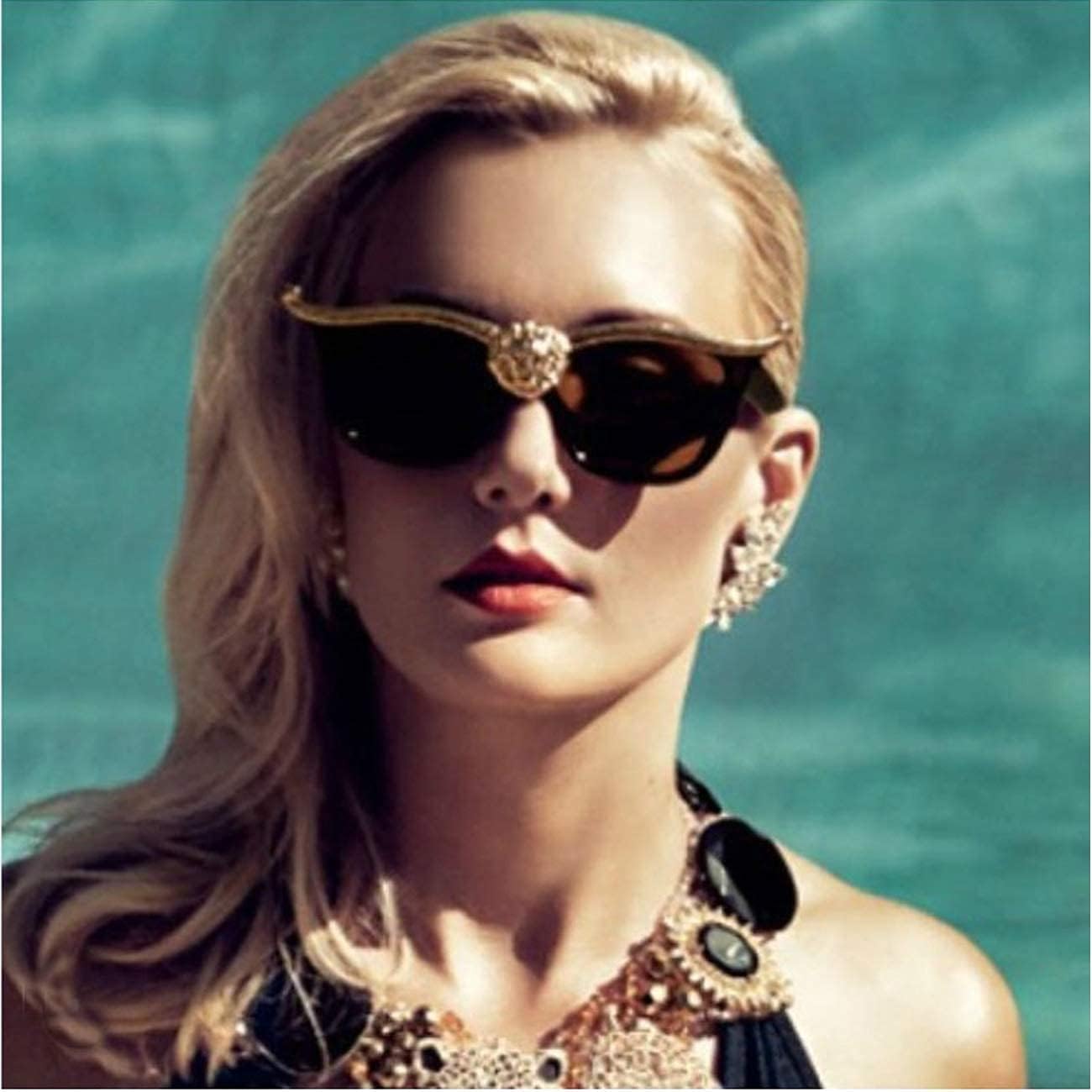 Dollger Square Oversized Sunglasses Flat Top Thick Plastic Super Dark Gangster Luxury Shades 57mm - Image 2