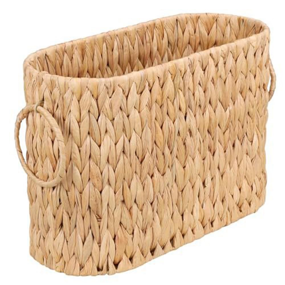 IJSDNVJNDX Desktop Snack Storage Basket Rectangular Imitation Rattan Woven Box for Storing Sundries