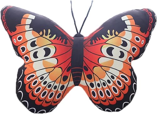 zhidiloveyou Almohada Kawaii de peluche de mariposa de peluche de mariposa (16 x 12 pulgadas, colorido)