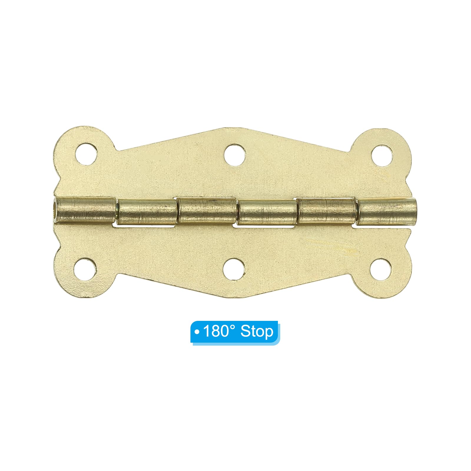 PATIKIL Small Vintage Box Hinges 2 Inch, 8 Pack 180-Degree Butterfly Decorative Hinges Jewelry Box Hardware with Screw for Cabinet Wooden Box Drawer Craft, Gold - Image 3