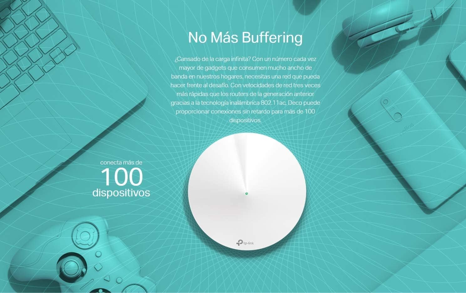 TP-Link Deco M9 Plus Système WiFi Mesh tribande AC2200 ultra rapide avec Hub domotique (remplacement de routeur ou répéteur wifi) - Couverture Jusqu'à 420m2 - 3 ans d'Antivirus Offerts Pack-2|300㎡ Unique