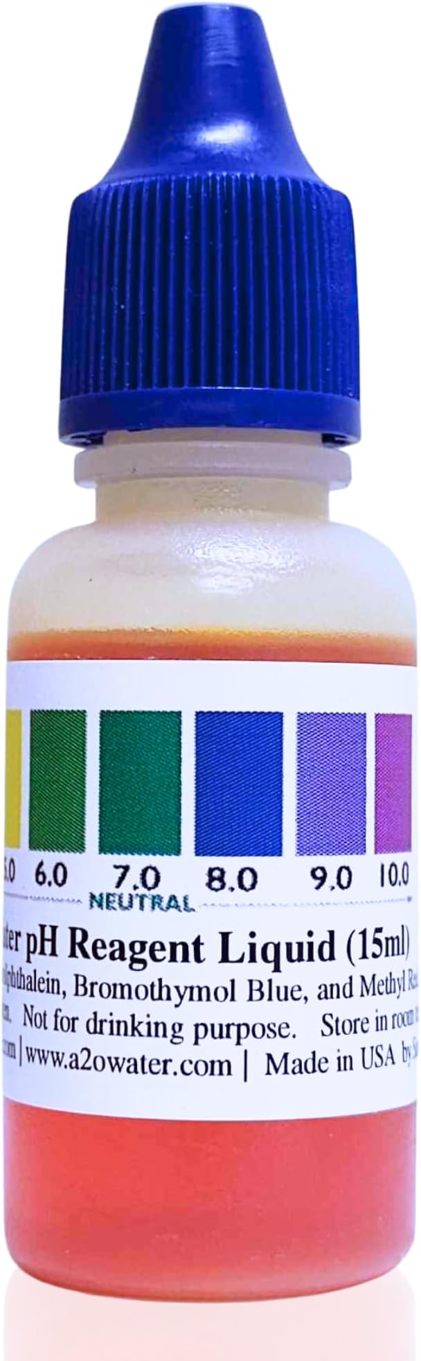 A2O Water - Made in USA, pH test liquid (BLU/150-200 tests)