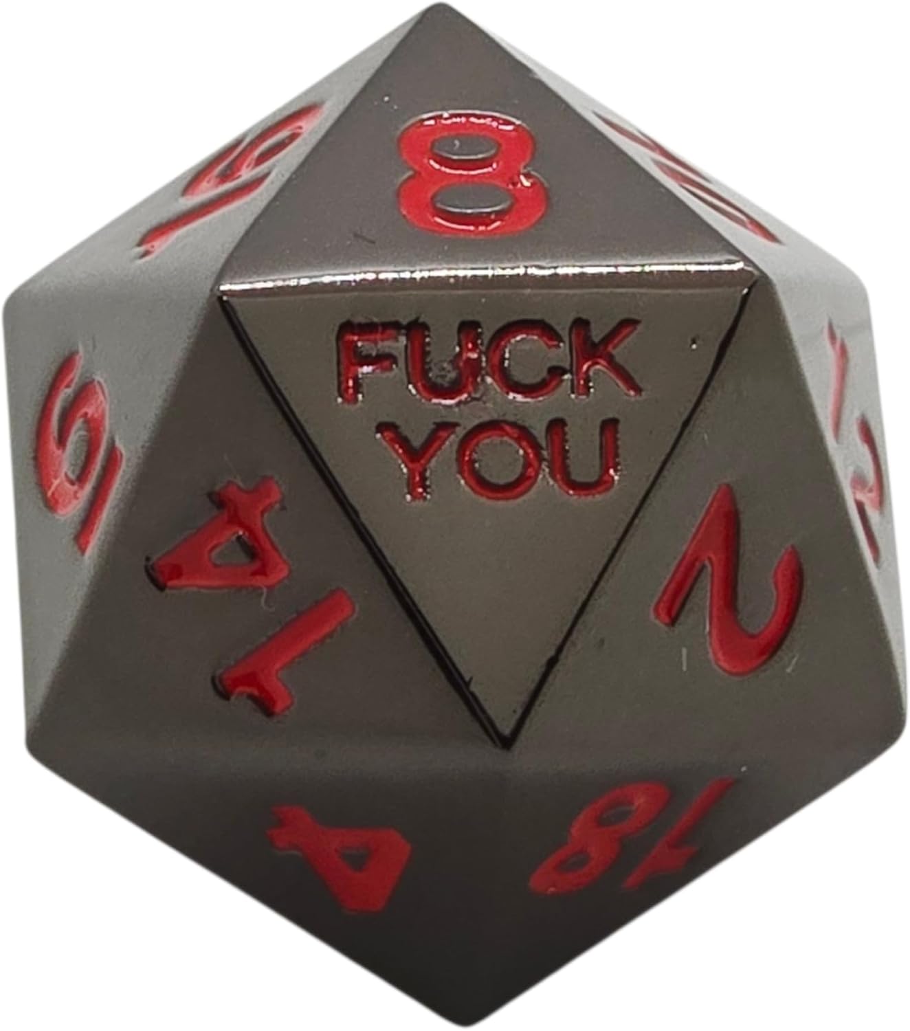 Metal D20 F Dice Critical Fail F 20 Sided Die Set DND Number for Role Playing Game Dungeons and Dragons D&D Pathfinder Shadowrun