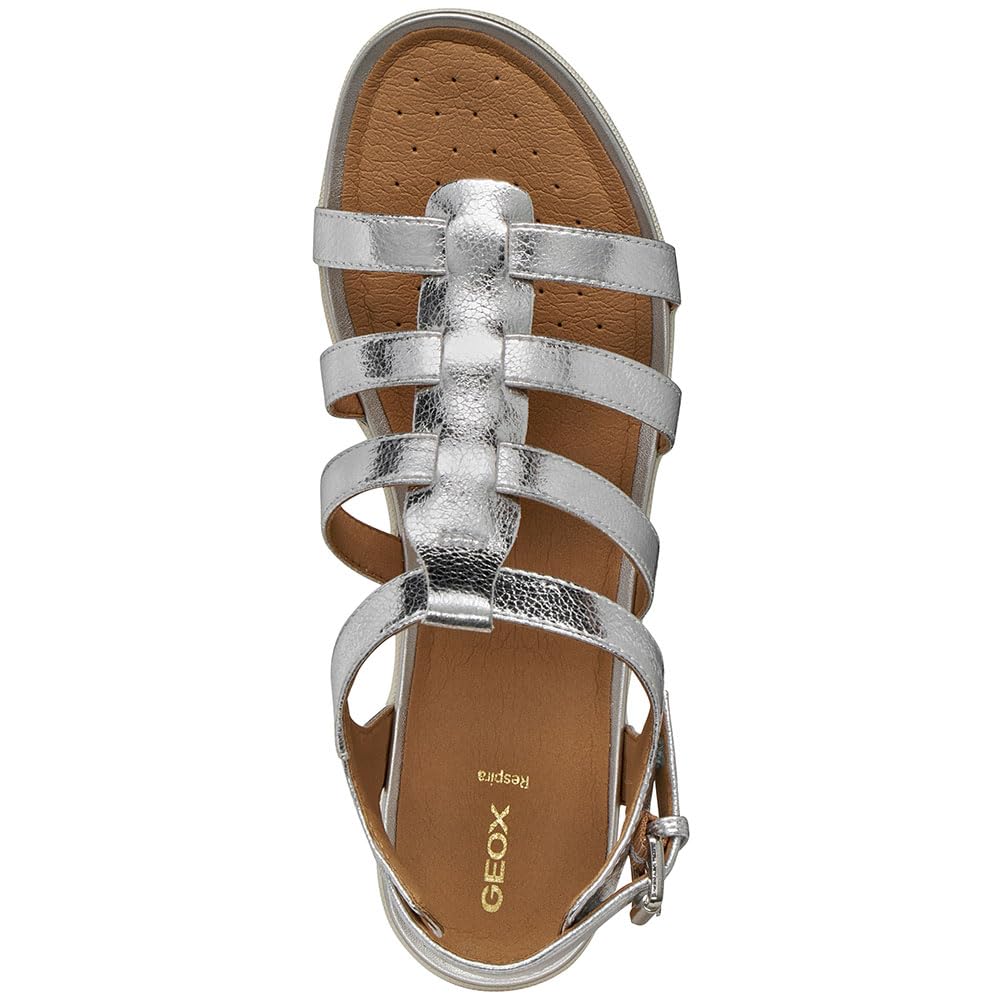Geox D Sandal Vega D, Sandalia Plana Mujer