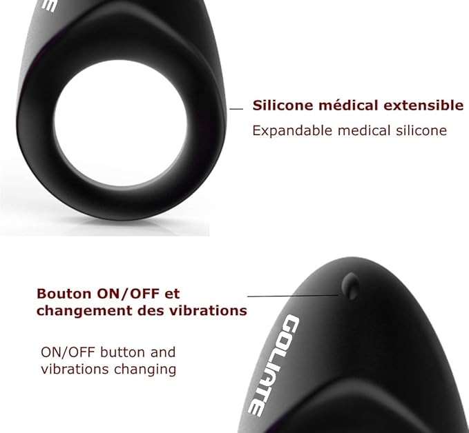 GOLIATE Anillo Vibrador Para El Pene - Cockring Extensible ...