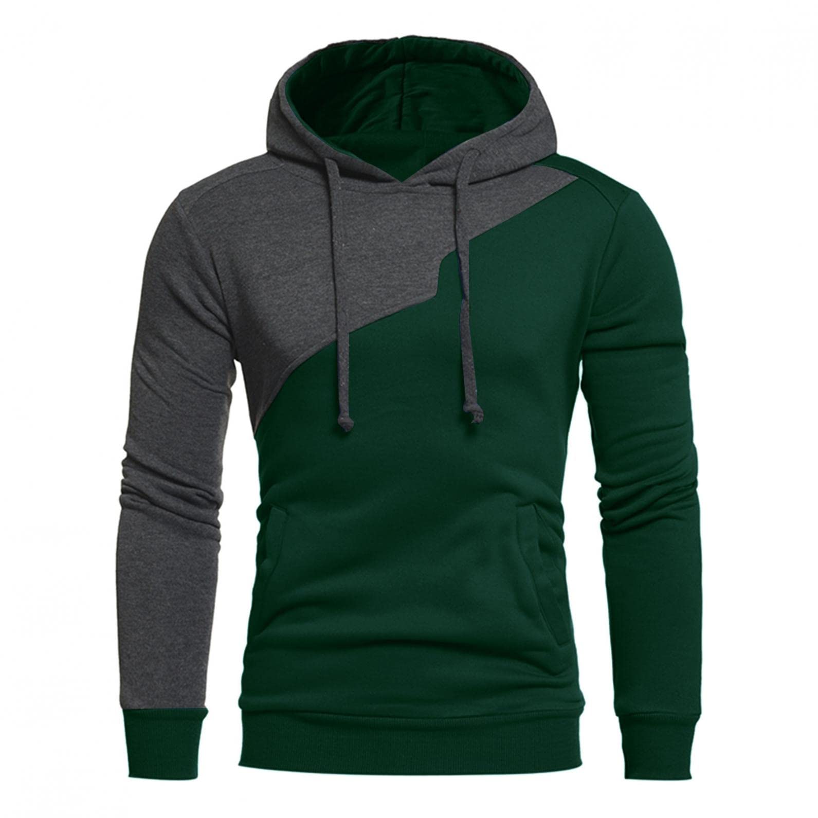 CathalemHoodies for Men Pullover,Pullover Hoodies for Men Fleece Long Sleeve Sweatshirt with Kanga Pockets Sweatshirts