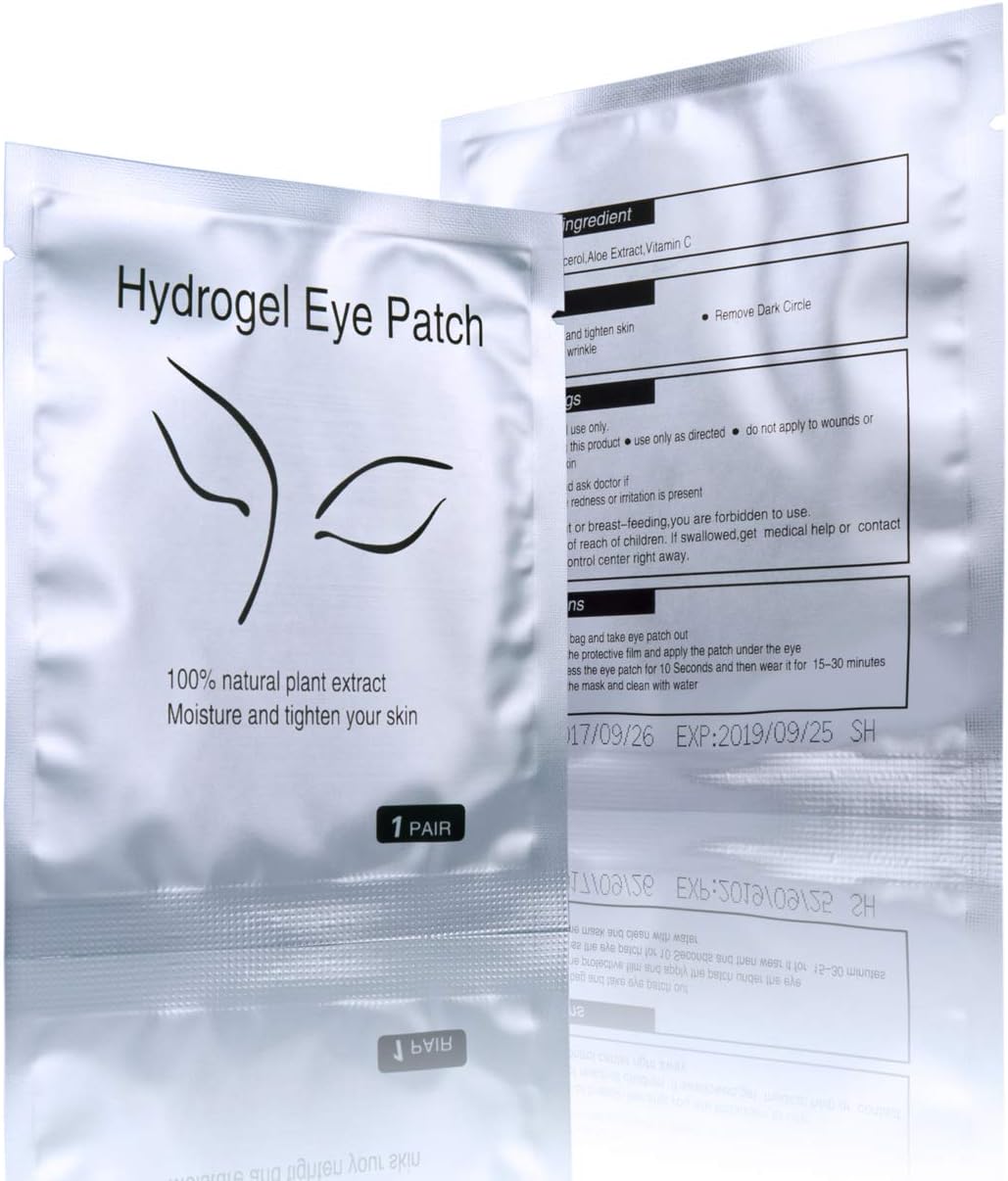 50 Pairs Set, Under Eye Pads, Comfy and Cool Under Eye Patches Gel Pad for Eyelash Extensions Eye Mask Beauty Tool