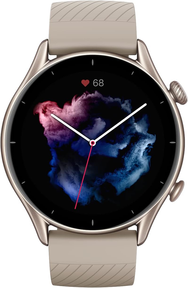 Amazfit GTR 3 46mm Smart Watch Sports Watch 150+ Sports Modes, GPS, Fitness Watch with Heart Rate, SpO2, Sleep, Stress Monitoring, AMOLED Display, 21 Days Battery Life, Alexa Built-in, Moonlight Grey