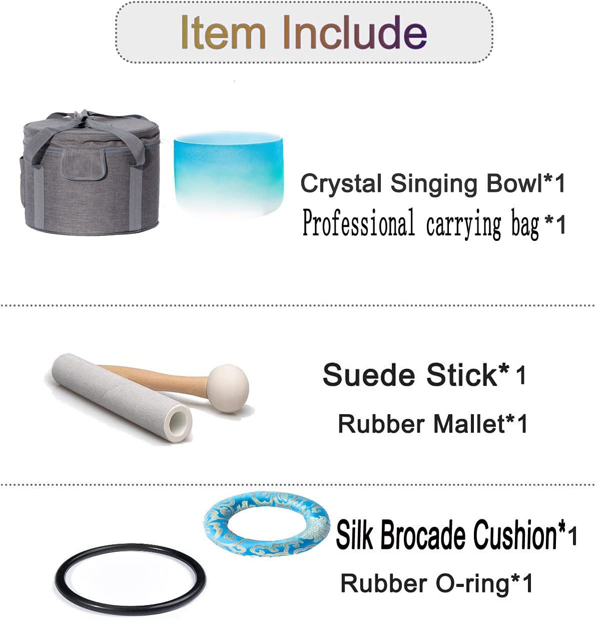 Quarz-Kristall-Klangschale Mit C/D/E/F/G/A/B-Note, Mit Gratis Tasche, Schlägel Für Klangheilung, Badetherapie, Meditation, Yoga-Instrument, Zen(A Note-8 Zoll)