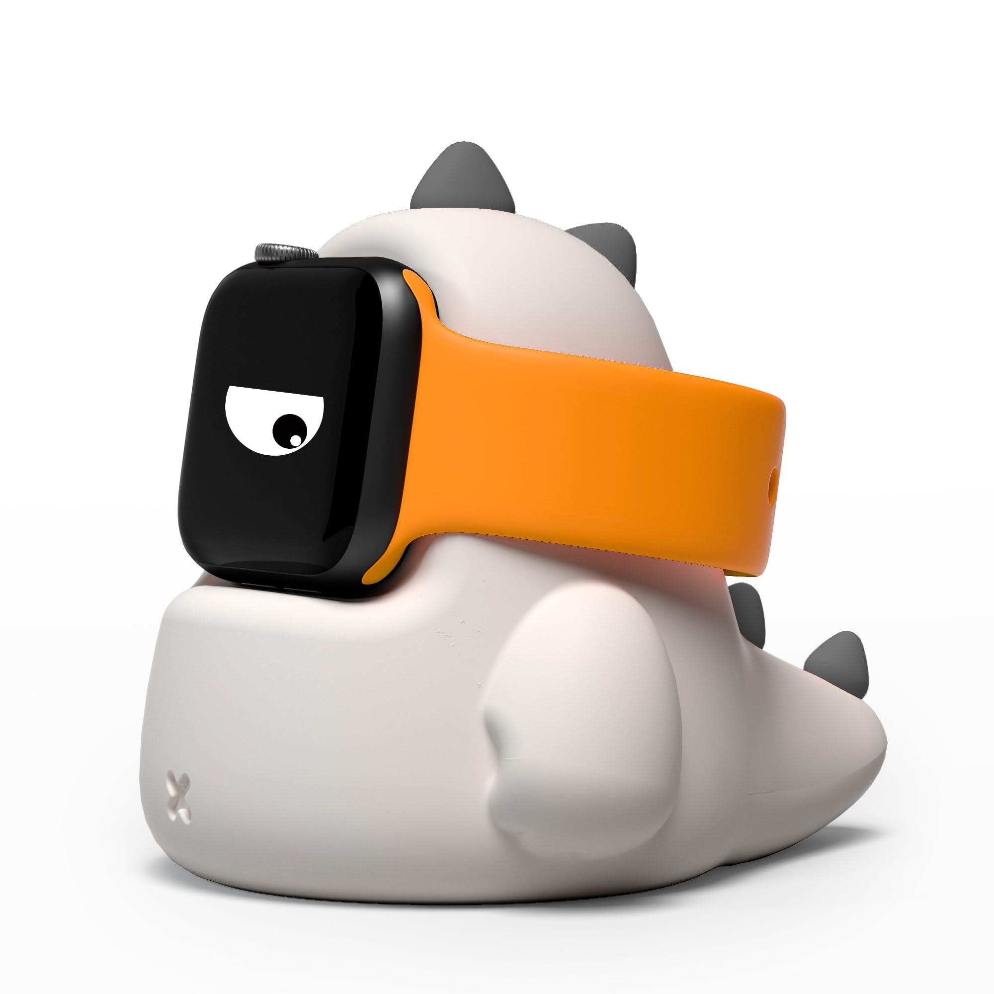 ELETIUO Ladestation kompatibel mit Apple Watch Series Ultra2/Ultra/10/9/8/SE2/7/6/SE/5/4/3/2/1 (49/46/45/44/42/41/40/38mm), Dinosaurier iWatch Ladestation, unterstützt Nachttischmodus, Weiß