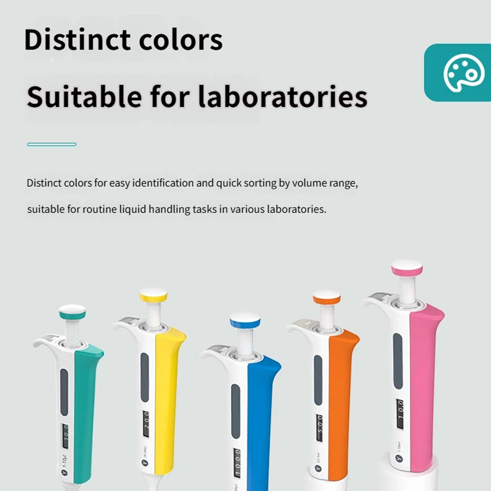 Pipeta de laboratorio, pipeta manual ajustable de un solo canal para experimentos científicos y laboratorios de biología y química para transferencia de líquidos