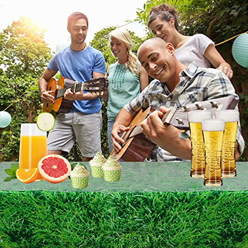 3 Pcs Green Grass Tablecloth Grass Pattern Table Covers Disposable Plastic Golf Soccer Sports Field Table Cover For Sports Theme Parties Decorations Soccer Outdoor Indoor Event Picnic Supplies #TOP5