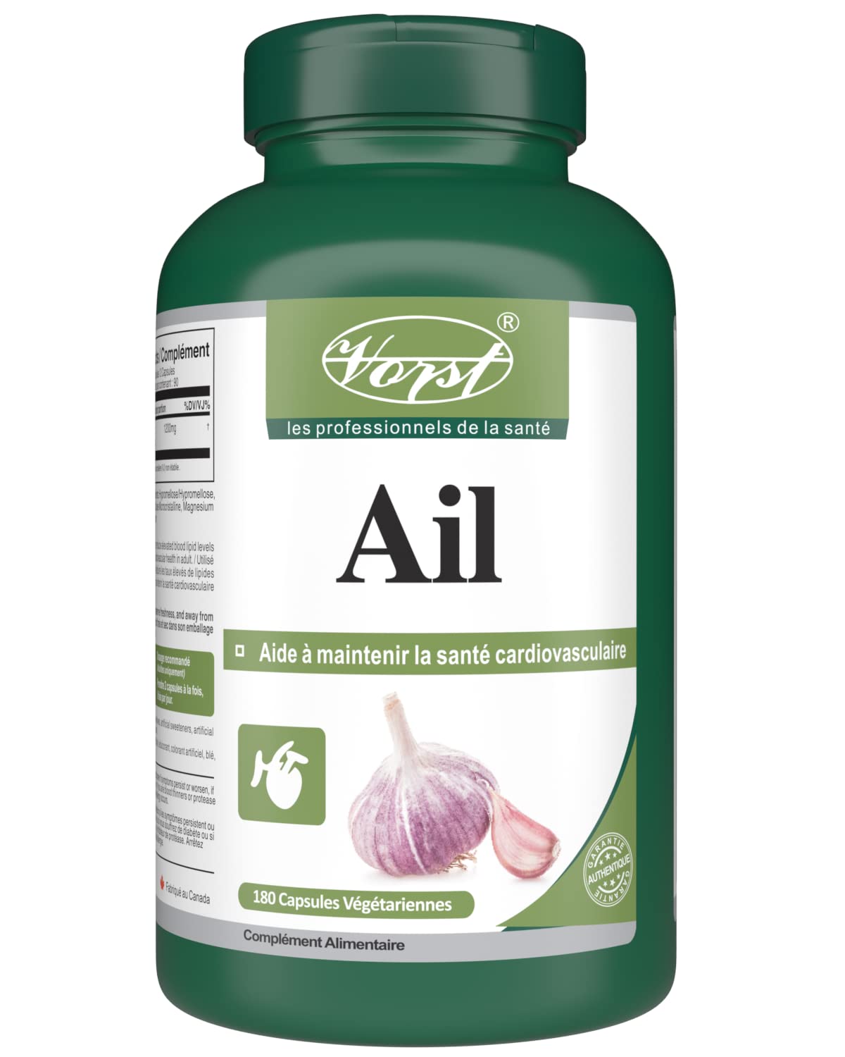 Complément D'ail Inodore XEMENRY – 120 Capsules De 3000 Mg, Santé Cardiaque, Date Expiration 01/2027