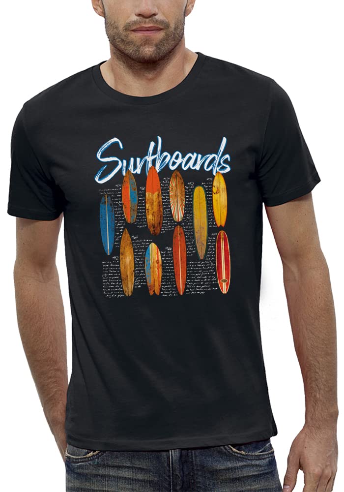 T-shirt planches de surf à travers le temps pour passionné