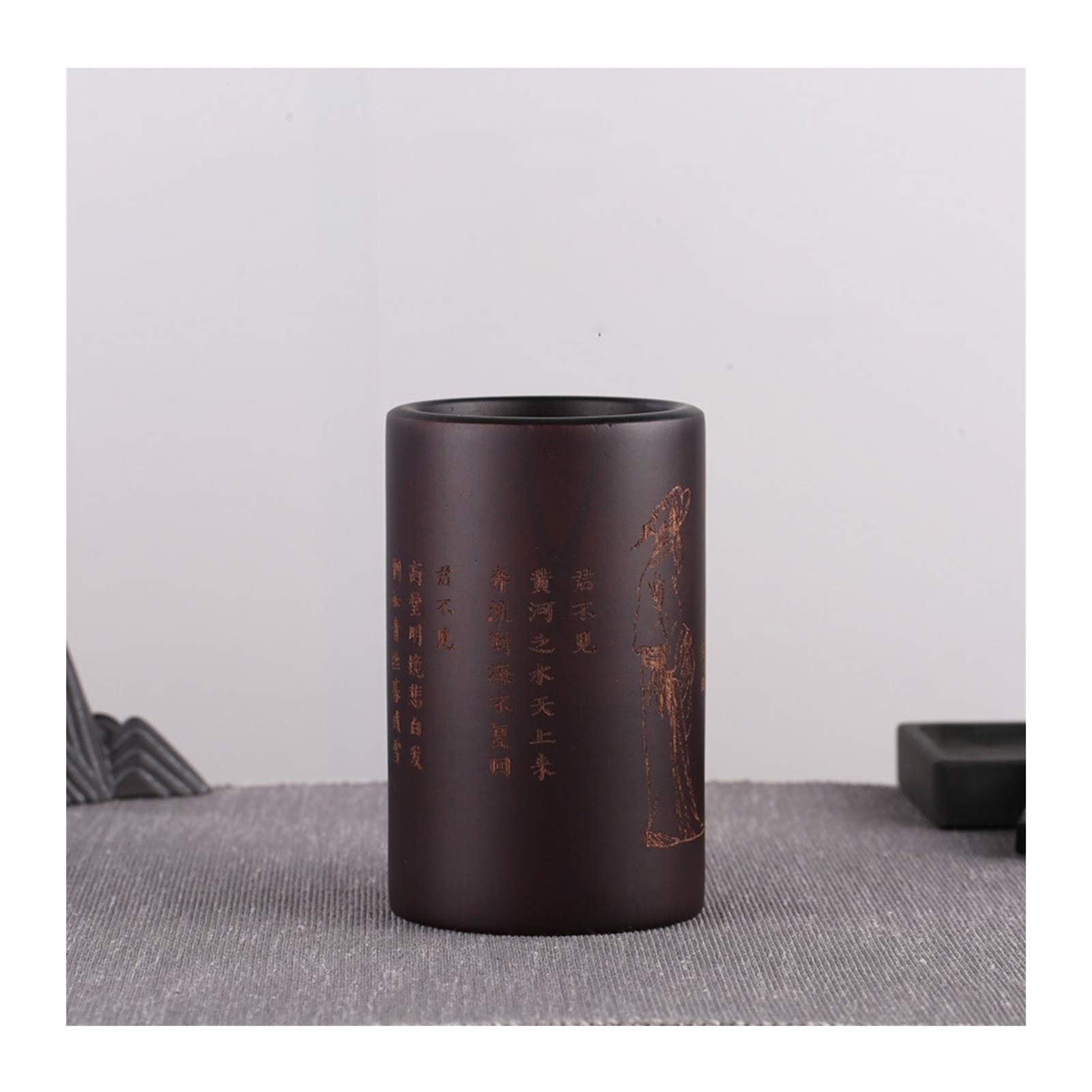 Portalapices Soporte de lápiz de pluma de madera Soporte redondo MULTI PROPÓSITO MADERA NATURAL LÁMEN TAPA TAPA DE ALMACENAMIENTO Caja de almacenamiento, para la oficina de la escuela Inicio Organizad
